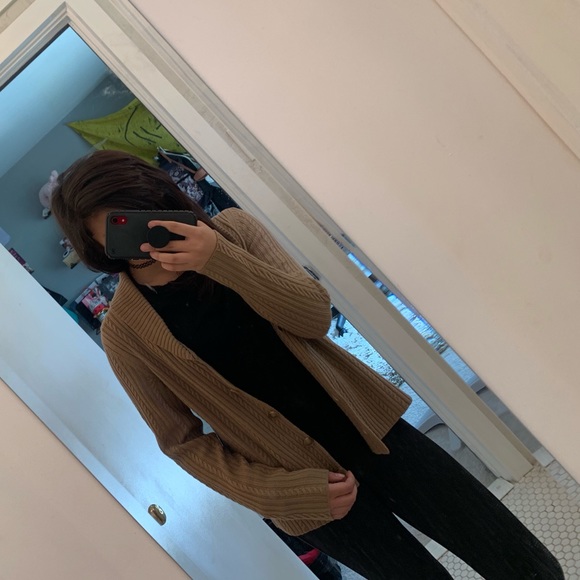 beige ann taylor button up sweater - Picture 4 of 5